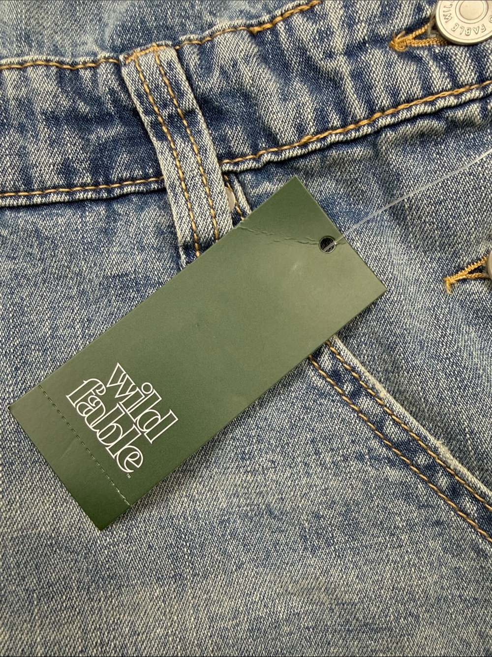 wild fable Light Blue Denim Overall Jean Shorts - Picture 3 of 10